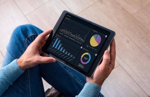 VOCUS SMS Aviation Safety Software Insights Graphs on Ipad by Polaris-Aero