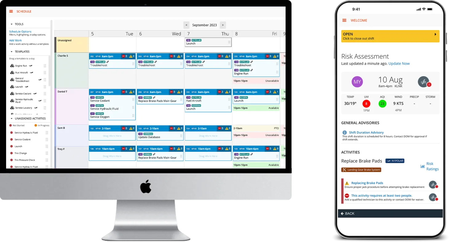 GroundRisk demo on desktop and mobile devices